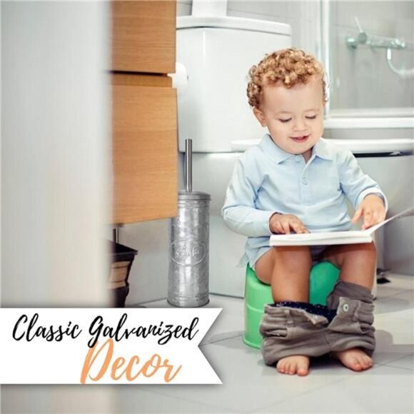 Rustic Toilet Bowl Brush & Holder,Farmhouse Bathroom Toilet Brush for Farmhouse - Picture 3 of 7